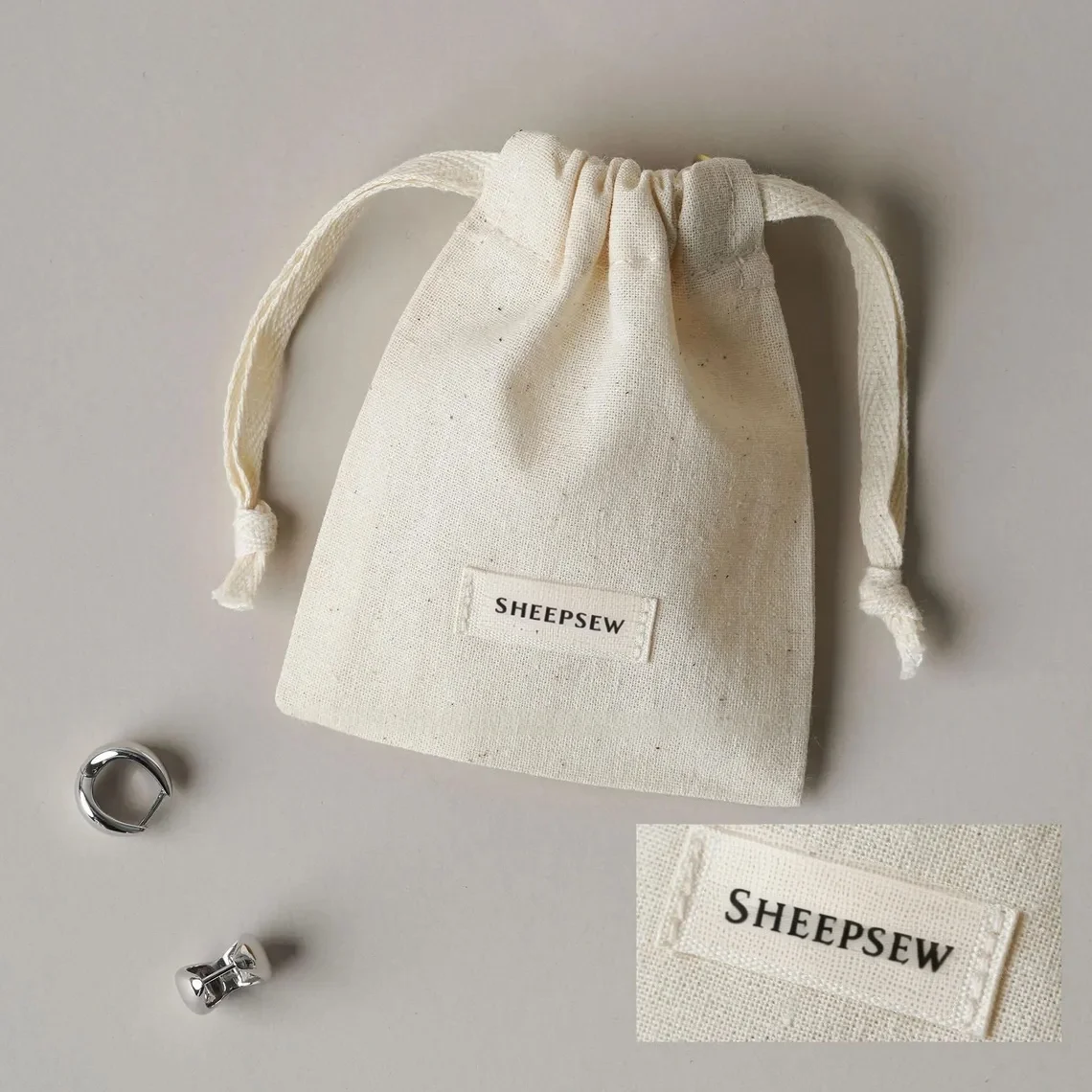 50 bolsas de joyería, bolsa de algodón con cordón personalizada, bolsa de joyería con logotipo personalizado, bolsita de vela de jabón con nombre, embalaje de regalo cosmético Pres