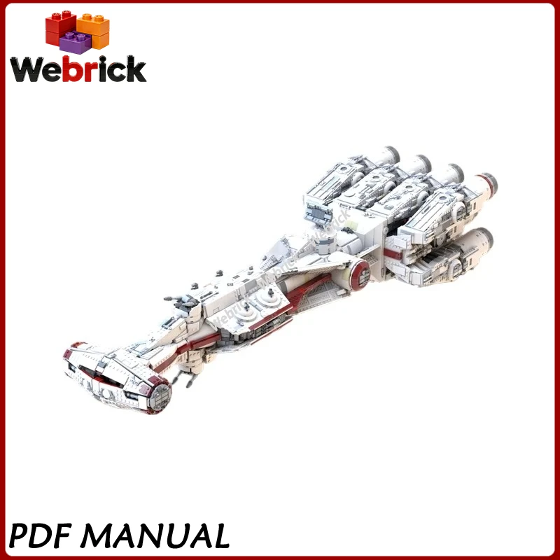 Vintage Iconic Spaceship Vessel MOC Blocks Classic Old-School Space Vessel Small Particle Galaxy Decor 7976PCS