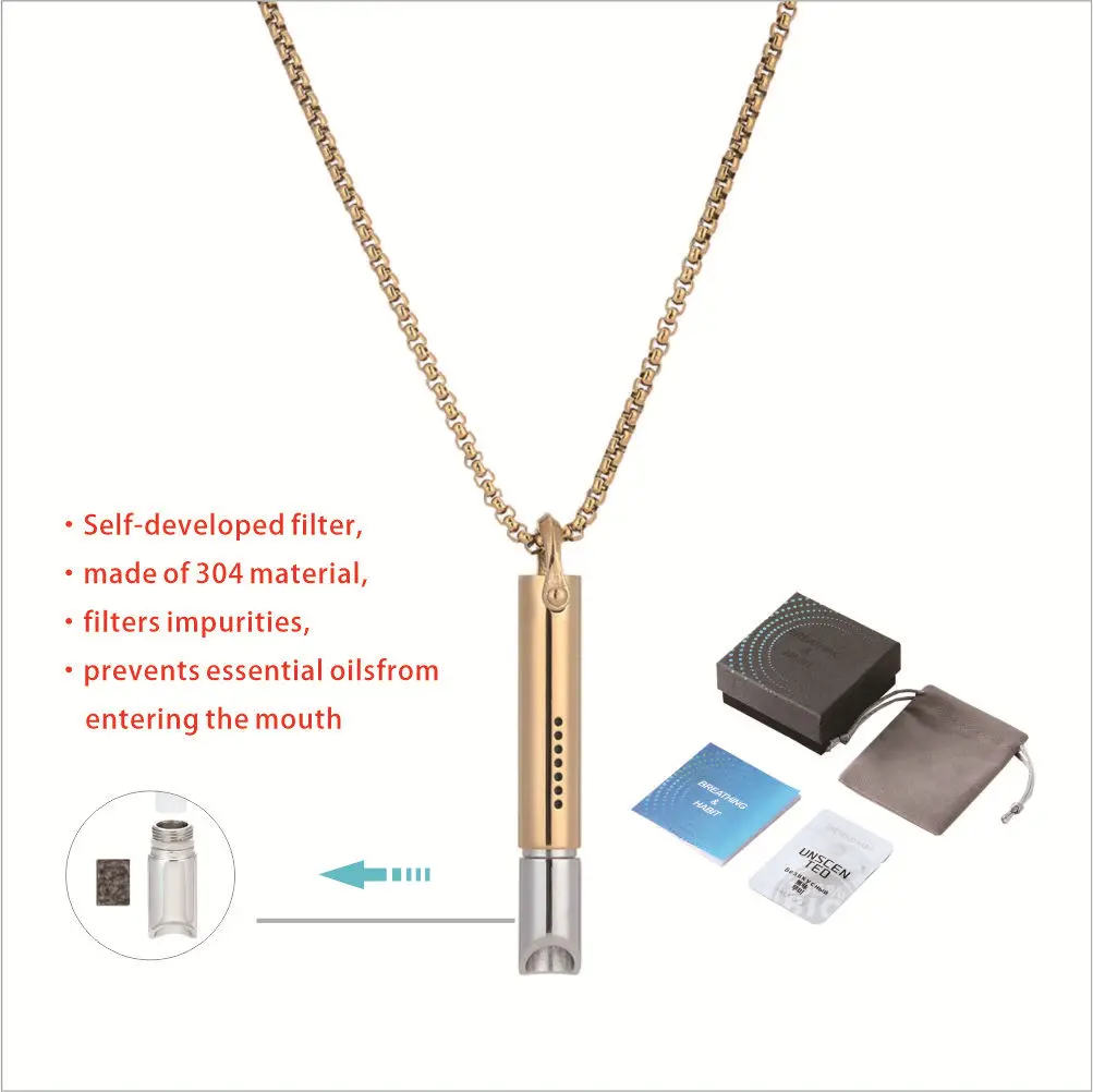 قلادة التنفس الكلاسيكية التحول لممارسة التنفس العادة، والتأمل، وأداة التنفس لتخفيف التوتر والقلق لتعزيز الهدوء