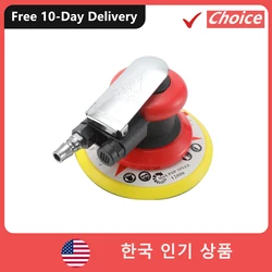 Pneumatic Sander 6 Inch Polishing Sanding Waxing for Car Wall Wood Metal 10000RPM Red