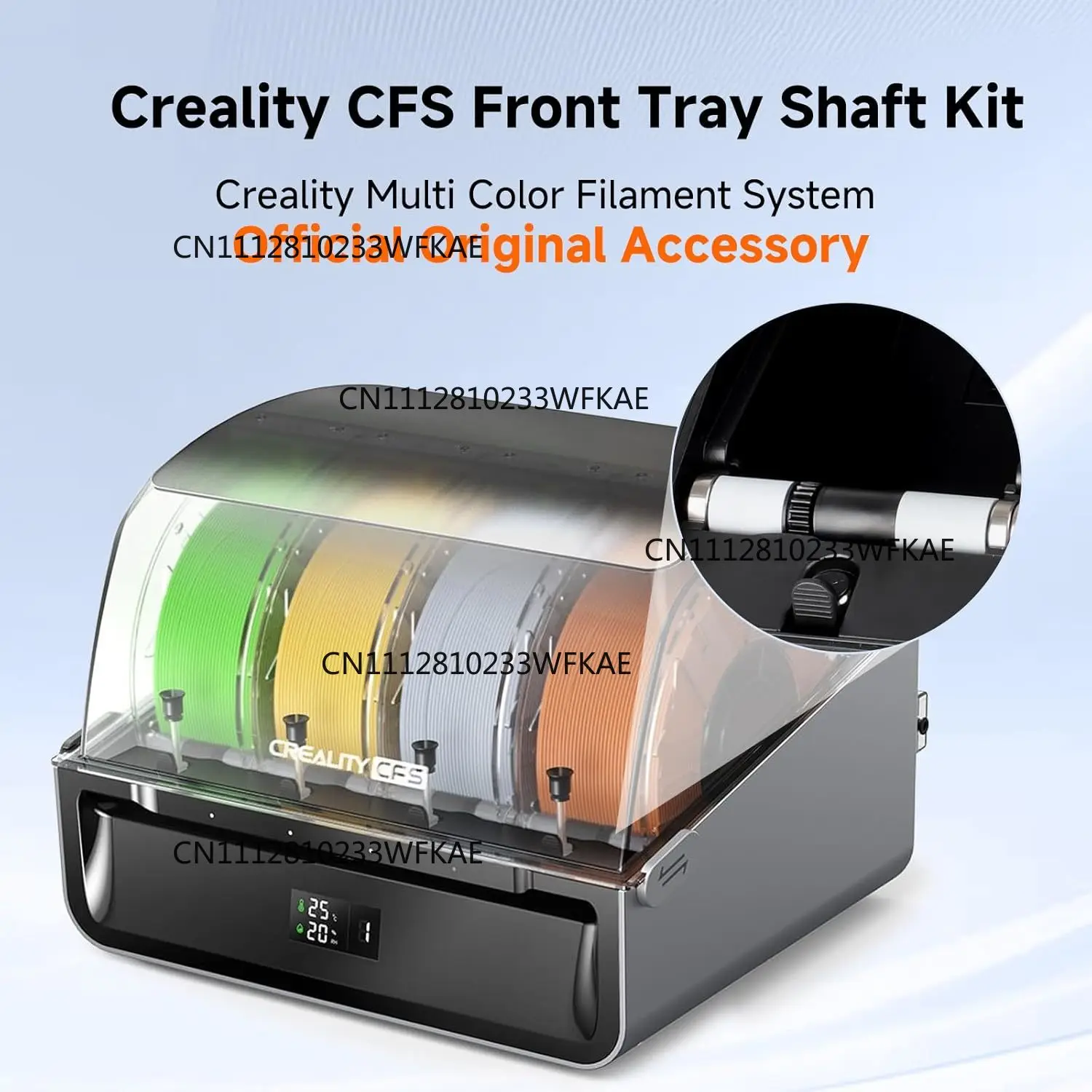 2PCS Tray Shaft Kit Feed Tray Shaft Kit For K2 PLUS Combo CFS Filament System 3D Printer Filament Feed and Return