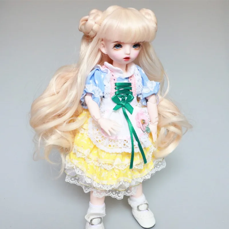 BJD/SD Doll Wig Cute Doll Accessories Pan Hair Fake Hair Head Cover Long Curly Hair Full Bangs