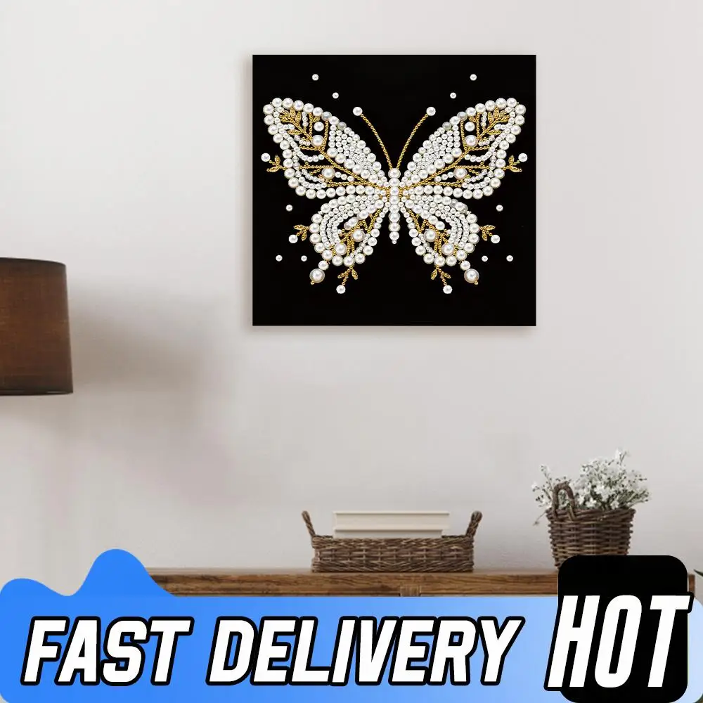 

DIY Pearl Diamond Art Kits DIY 5D Pearl Painting Kits for Adult Beginner for Home Wall Decoration Gift 25x25cm With Frame