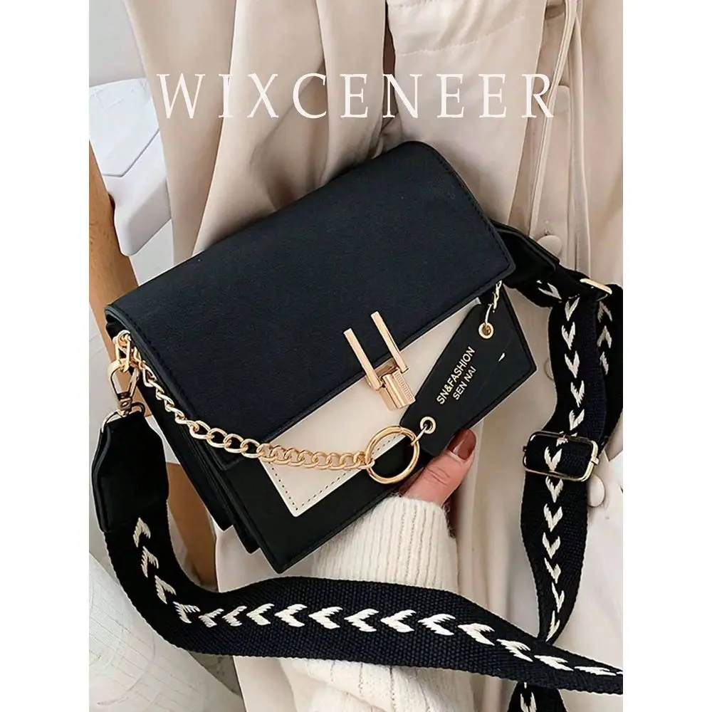 

Square Bag, Womens Fashion PU Leather Shoulder Bag, Casual Versatile Work Bag