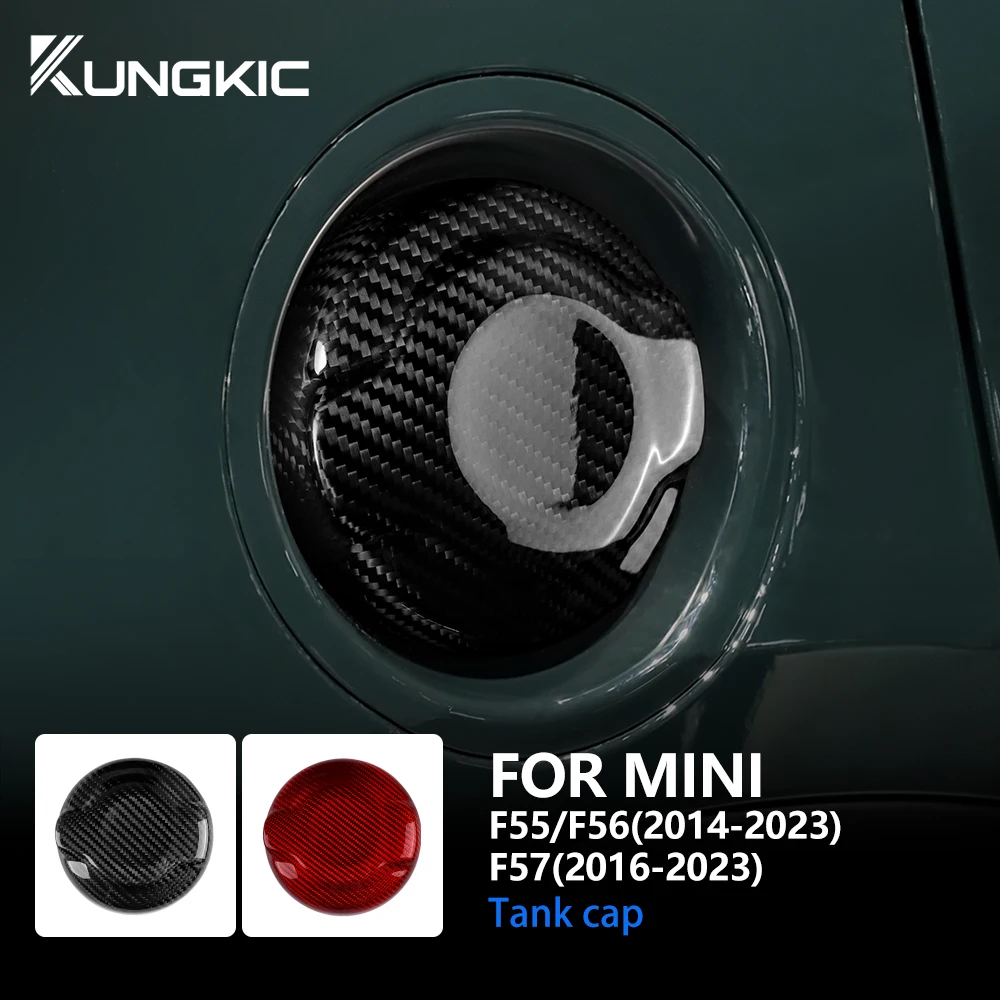 

1 шт. Накладка на крышку топливного бака для Mini Cooper F56 F55 F57 2016-2023, жесткая наклейка из настоящего карбона, аксессуар, декоративная наклейка