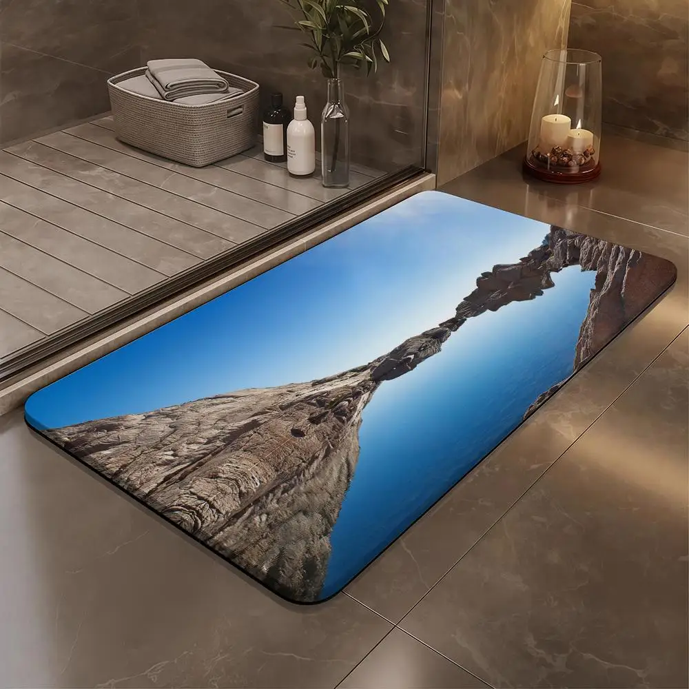 

Desert Urban Floor Mat Bathroom Soft Diatomaceous Mud Floor Mat, Bathroom Absorbent Foot Mat, Toilet Sink, Bedroom Mat, Carpet