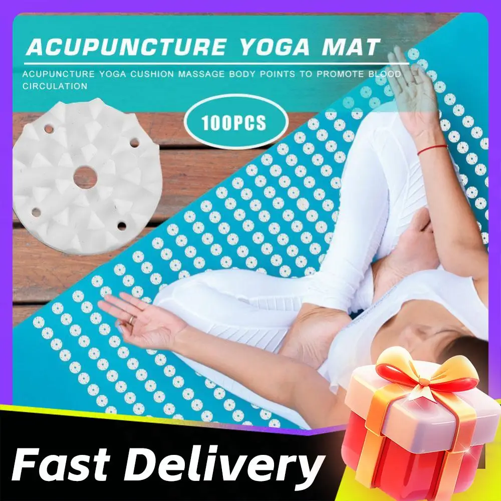 

100 шт. пластиковых игл-шипов для акупрессуры в форме лотоса для йоги, фитнеса и пилатеса