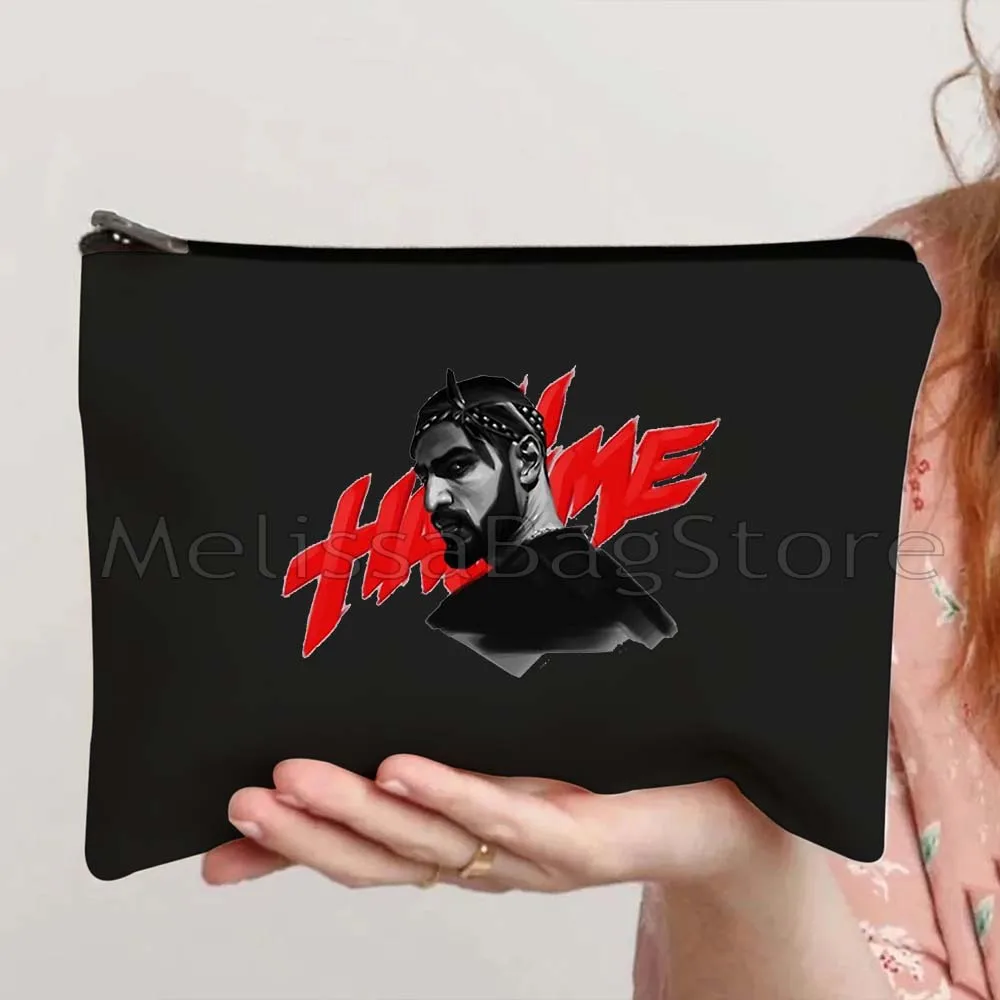 Hajime Miyagi Andy Panda Great Rap Artist Canvas Cosmetic Bag Makeup Toilet Storage Bag Pencil Case Zipper Pouch Key Coin Purse