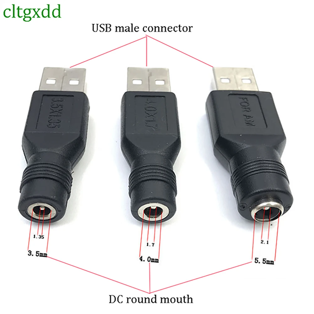 USB Revolution DC5.5 * 2.1mm Round Mouth Female Ribbon Needle DC4.0 * 1.7mm/3.5 * 1.35 Female To USB Revolution Connector