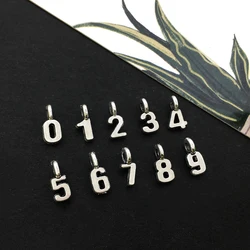 10Pcs/Set Antique Silvery 0-9 Lucky Number Charms Design Birthday Charms Pendant For DIY Jewelry Making Earrings Bracelet