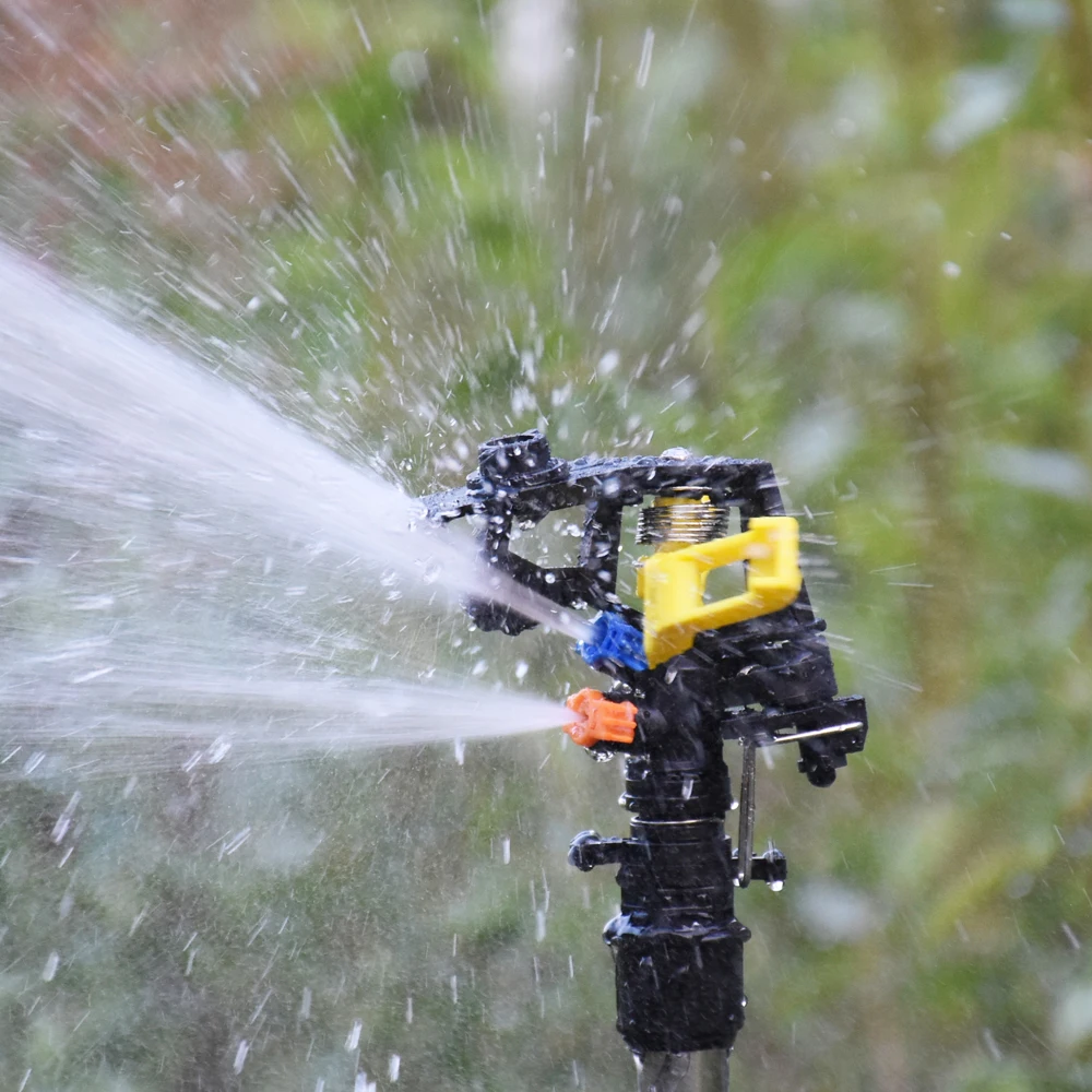 360 Degree Rotating Jet Sprinklers Double Outlet Rocker Nozzles 1/2\