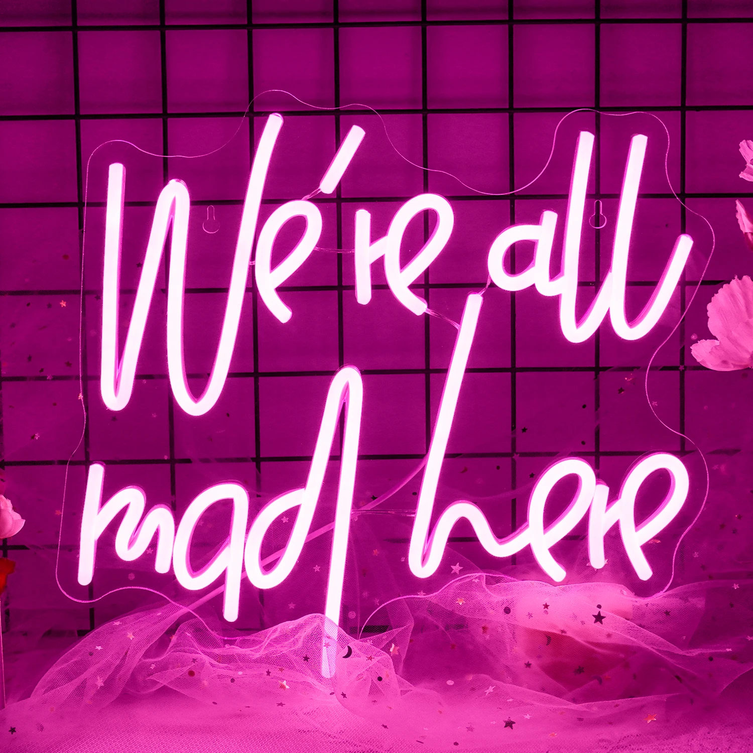 

Were all mad here neon light Party neon sign For Reunion bar party club prom wall hanging LED light art wall decoration lamp