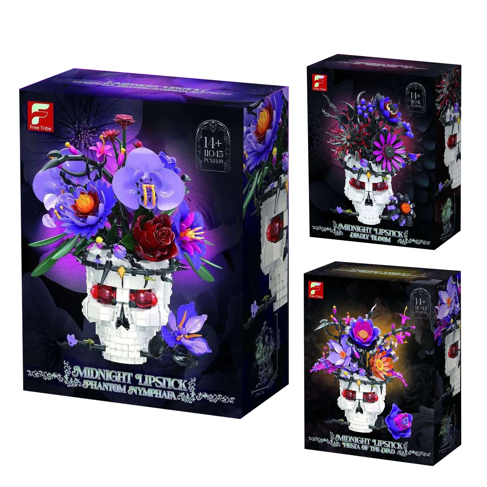 ensemble-de-blocs-de-construction-bouquet-de-roses-cranes-fleurs-squelettes-plantes-en-pot-decoration-d'interieur-gothique-creative-ornements-d'horreur-cadeaux-pour-adultes