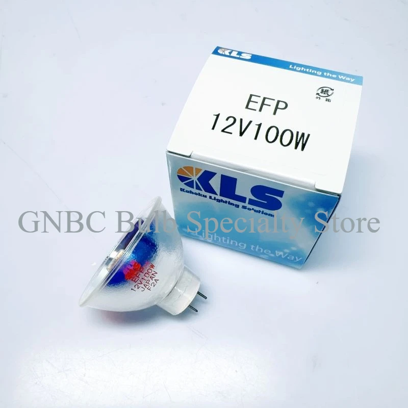 KLS EFP 12V100W Original Halogen Lamp GX5.3 MR16 Fiber Optic Bulb for Dolan-Jenner Orbotech AOI TOPCON OMS-90 OMS-800 Microscope