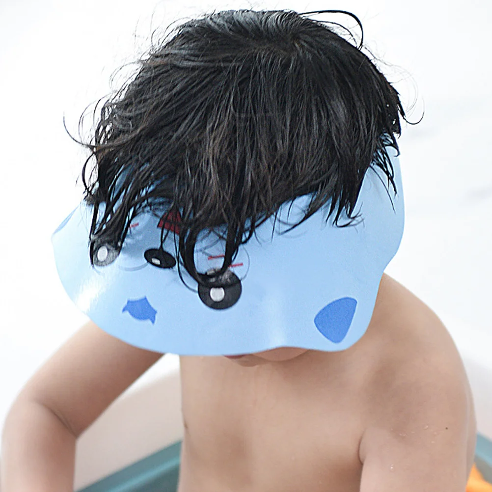 2 قطعة قبعات استحمام الطفل مقاوم للماء البوليستر قابل للتعديل سلامة قناع الشامبو قبعات حماية العين الأذن قبعات حمام الرضع للاستحمام و #2