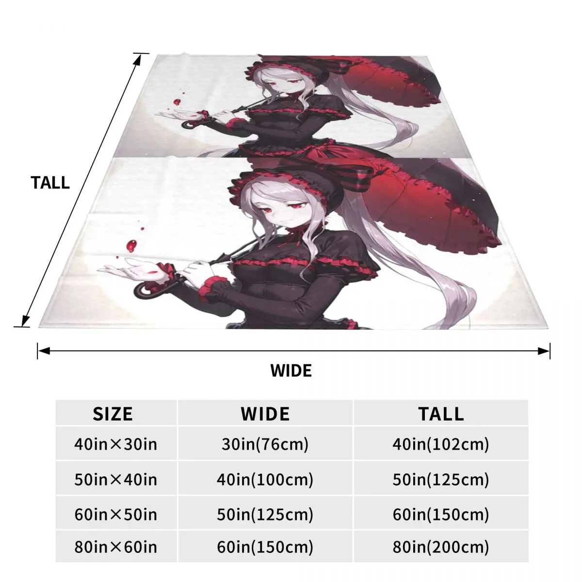 Anime Overlord Shalltear Bloodfallen Blankets Soft Warm Flannel Throw Blanket Bedding for Bed Travel Home Sofa