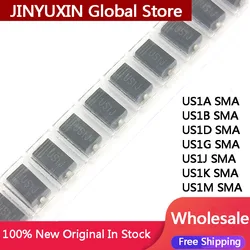 100Pcs US1A US1B US1D US1G US1J US1K US1M SMA 1A SMD High Efficiency Rectifier Diode Stock Wholesale