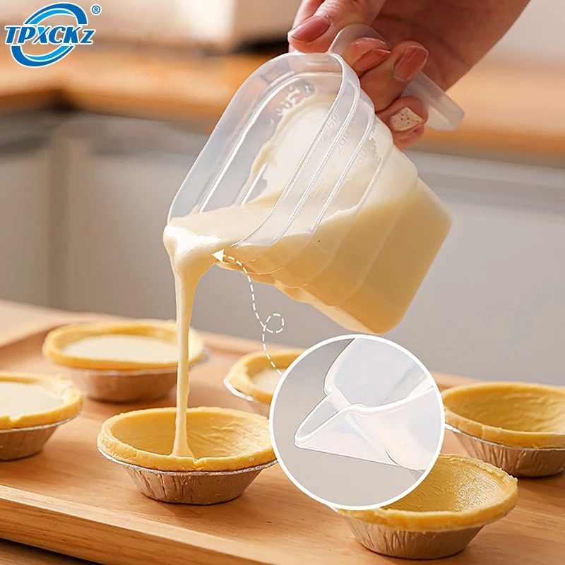 250ML Plastic Transparent Graduated Measuring Cup Household Kitchen Baking Measuring Tool Handle Design Cups