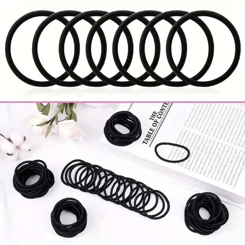 50pcs/Lot 4mm Rubber Bands Women Scrunchy Elastic Hair Bands Girls Hairband Ponytail Holders Headbands Scrunchies