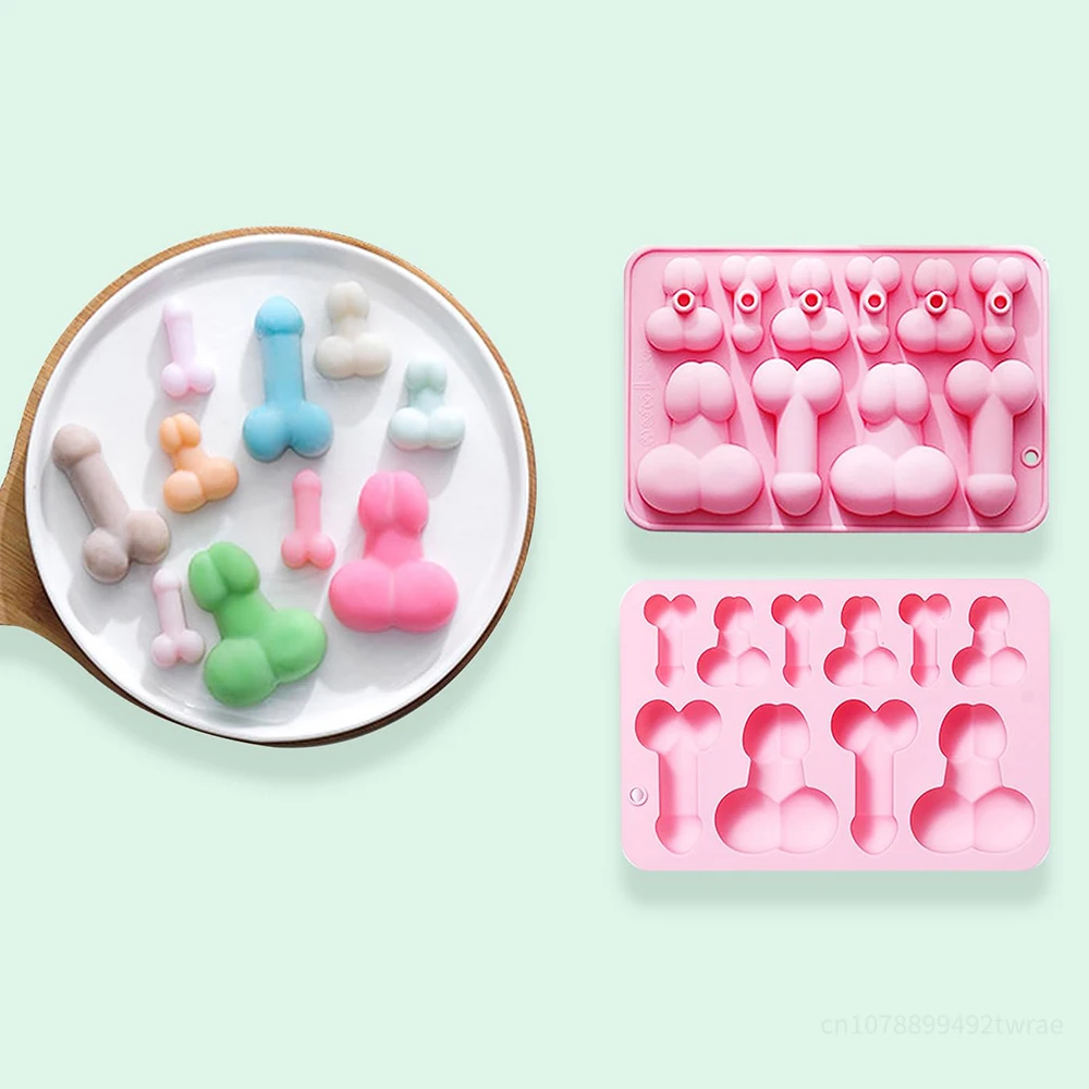 10 Hole Valentines Day Novelty Adult Silicone Molds Ice Cube Tray Funny Cake Candy Mold Reusable Mold DIY Decoration Baking Tool