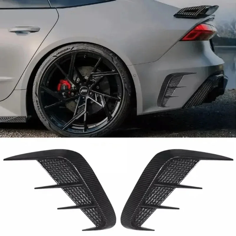

Universal Carbon Fiber Pattern Soft Front Bumper Side Fender Air Flow Vent Cover