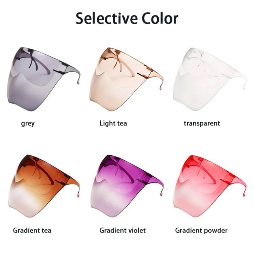 Full Face Sunglasses Mask Women Men Protective Faceshield Glasses Sunglass Covered Spherical Lens Anti-Spray Cycling Sunglasses