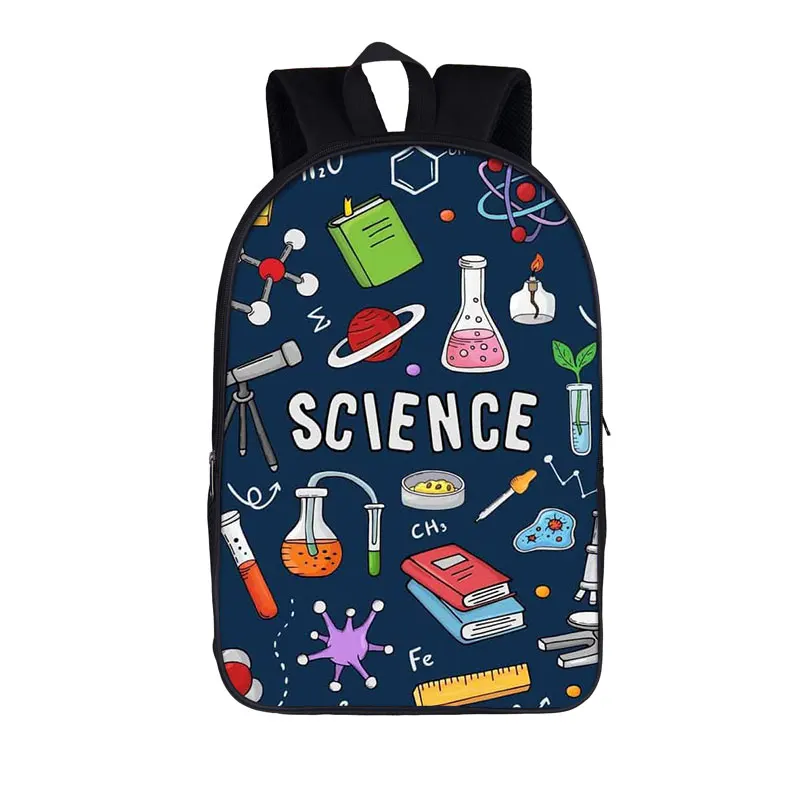 Mochila Science Experiment para crianças, mochilas escolares para adolescentes, mochila infantil, mochila para meninos e meninas, fórmula, mulheres e homens