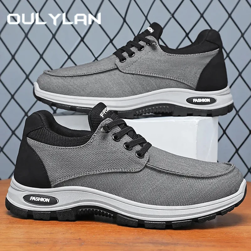 

Oulylan Soft Soled Antiskid Cloth Footwear Pure Color Wear Resistant Sneakers Outdoor Casual Breathable Sport Shoes for Men