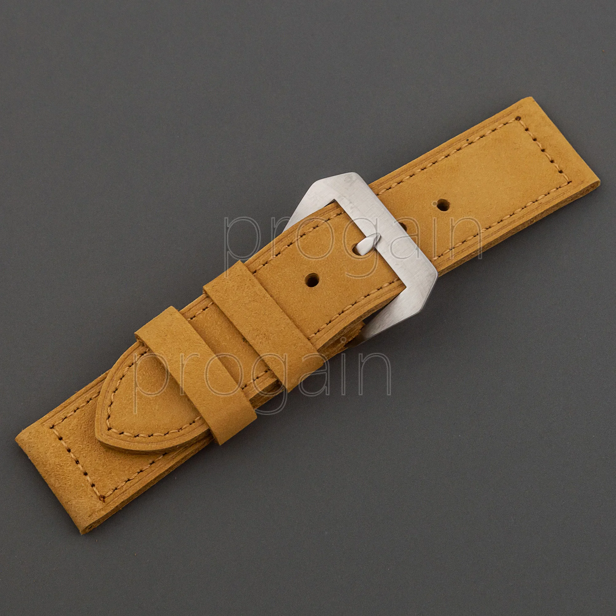 26MM Handmade Genuine Leather Strap/Band Head Layer Cowhide Men's Bracelet Vintage for PAM 6154 6152 Watch accessories mod parts