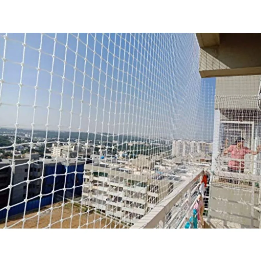 

Anti-Bird Net 120 Sq Ft Nylon Bird Net with 20Pcs Plastic Cable Clips and Tying Ropes