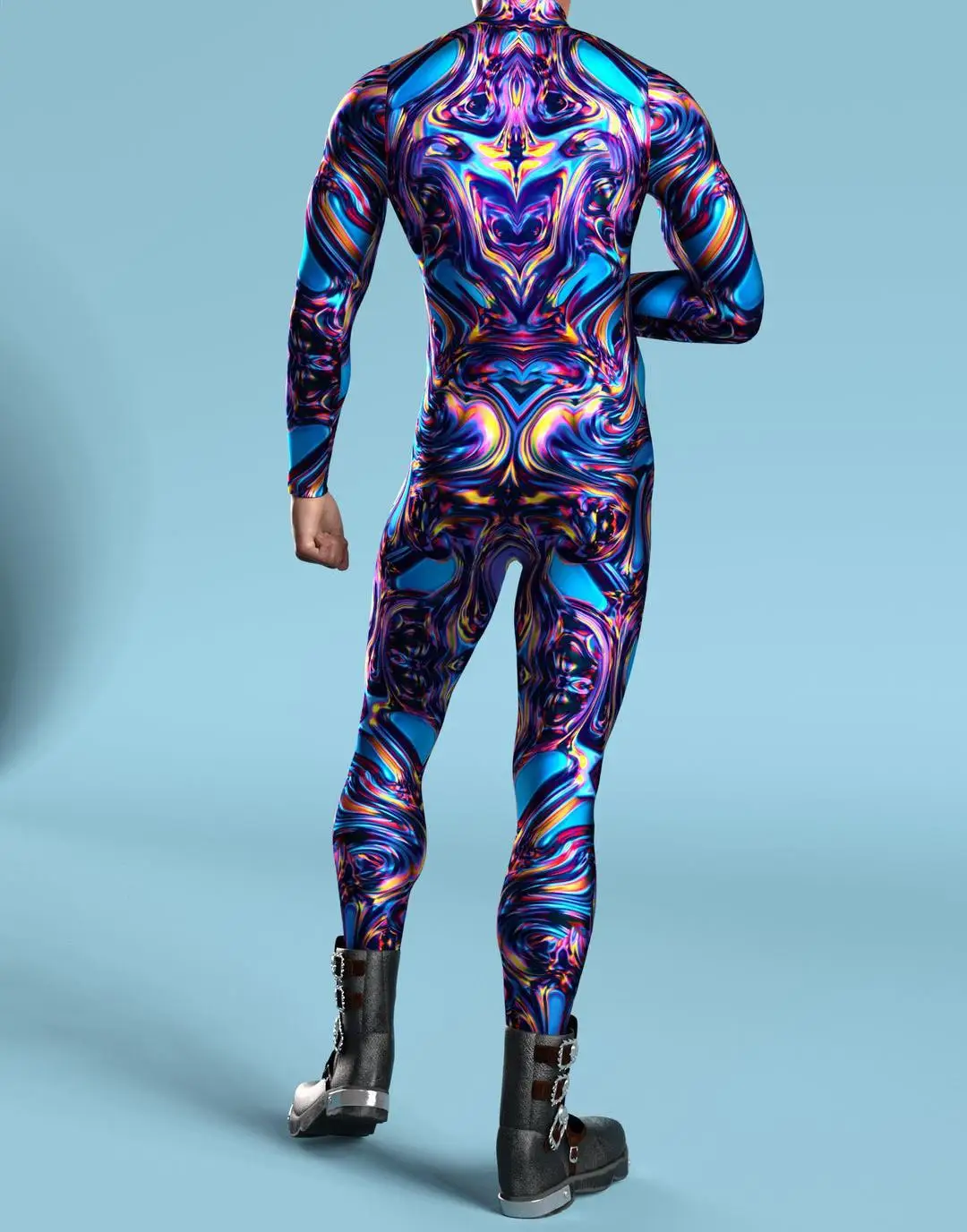 Cooler Rüstungs-Cosplay-Bodysuit Cosplay-Jumpsuit Steampunk-Punk-Kostüm Halloween-Party-Show-Auftritt Herren Zentai-Anzug 2026 – Detail 4