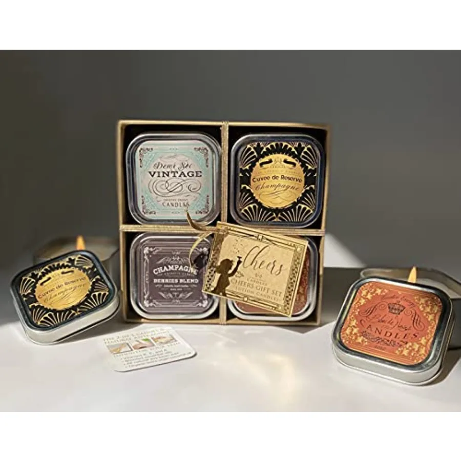 

Подарочный набор свечей-лосьонов - Массажные свечи ручной работы для ухода за собой в аромате Demi Sec Vintage Cuvee de Reserve (Шампанское и ягоды) B