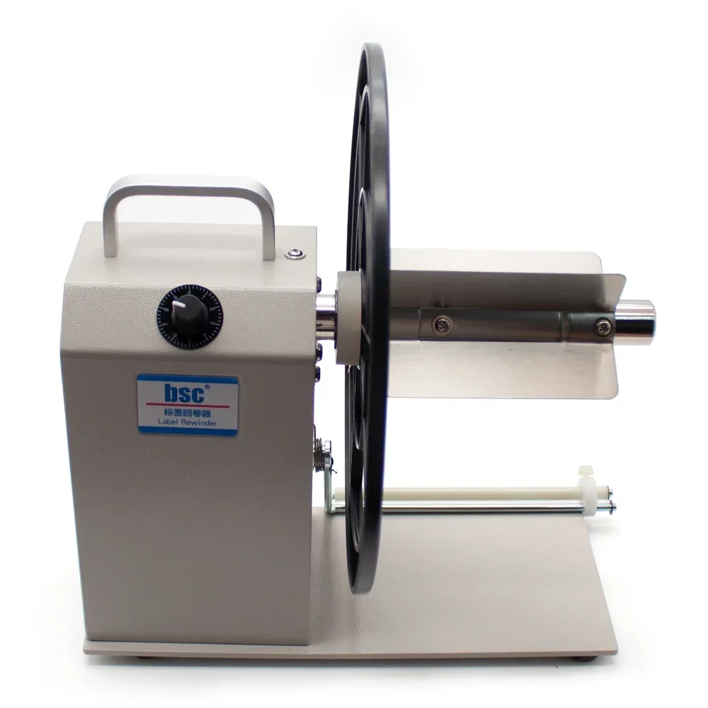 AC100-240V Riavvolgitore automatico per etichette Etichetta per codici a barre Riavvolgitrice elettrica Velocità regolabile Larghezza di direzione 120MM