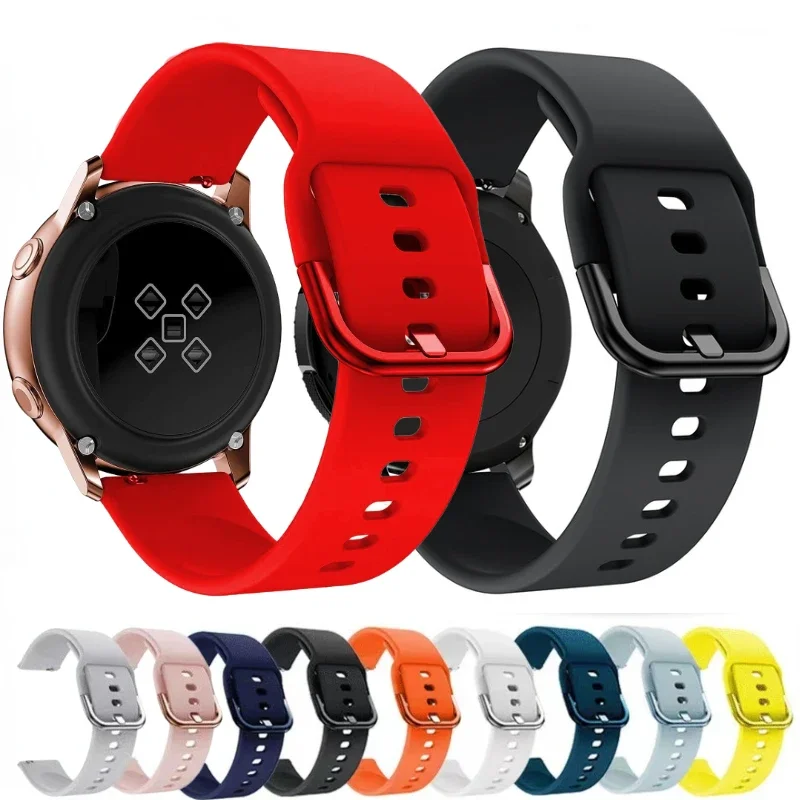 

Силиконовый ремешок 20 мм 22 мм для Samsung Galaxy Watch 4/5/6/Amazfit Bip, спортивный браслет-браслет для/Huawei Watch 3/GT2