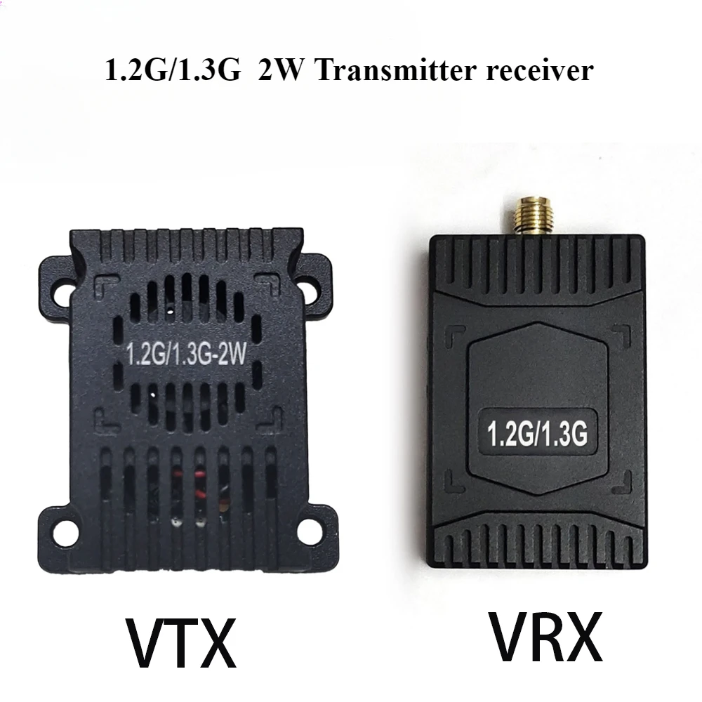 

1.2G/1.3G 2W VTX VRX Image Transmission Receiverr with Sound FPV Drone Parts High Definition Long-distance Transmission Glasses