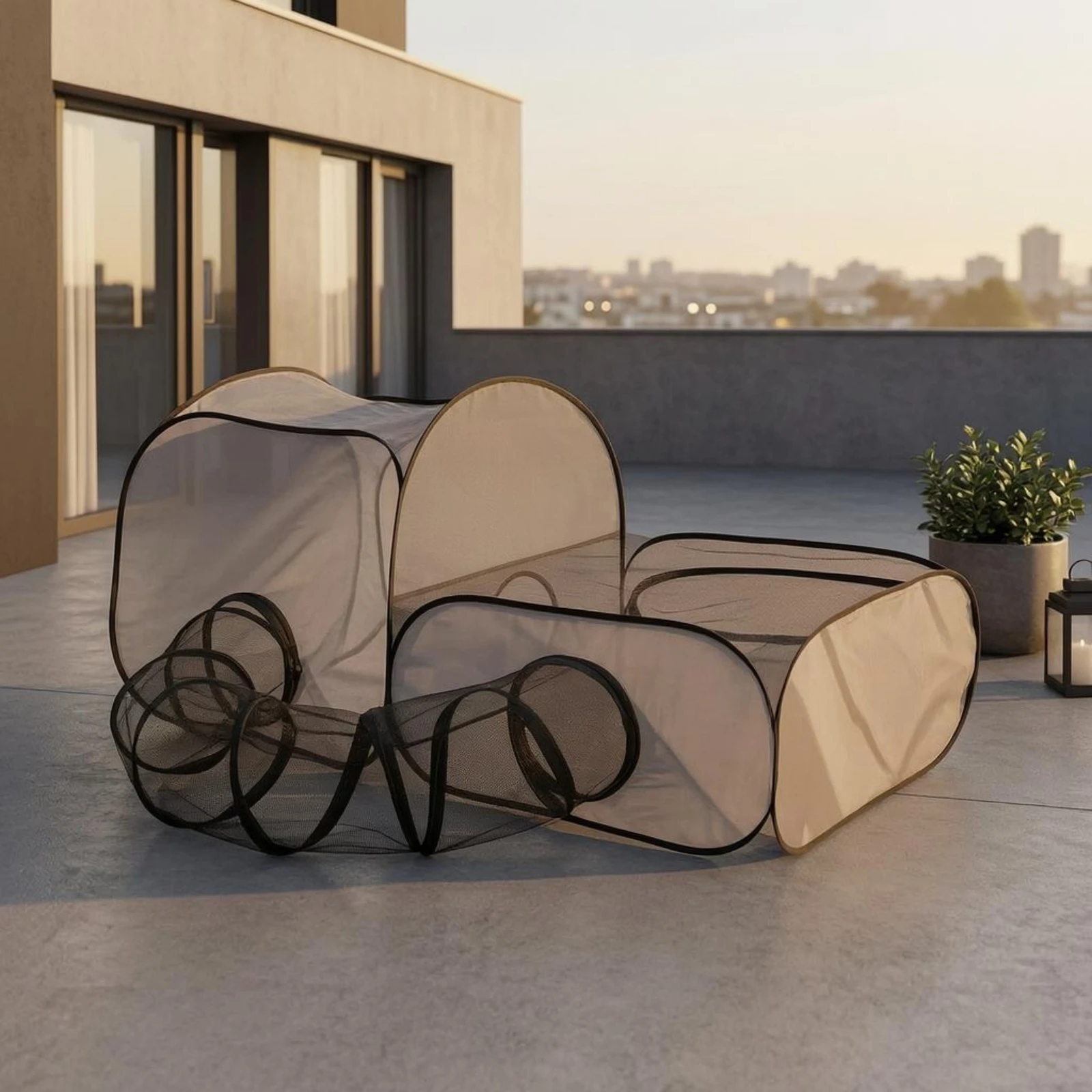 Foldable Pet Enclosure Framed Tent-Style Pet Enclosure for Indoor - view 6