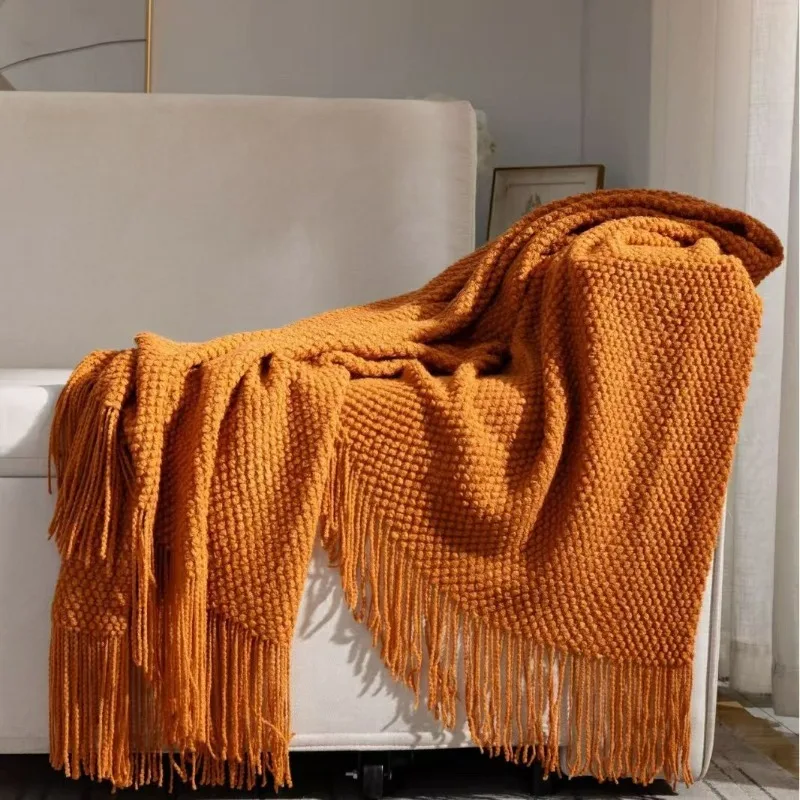 room tassel towel blanket sofa towel bedside blanket bedside flag hotel blanket
