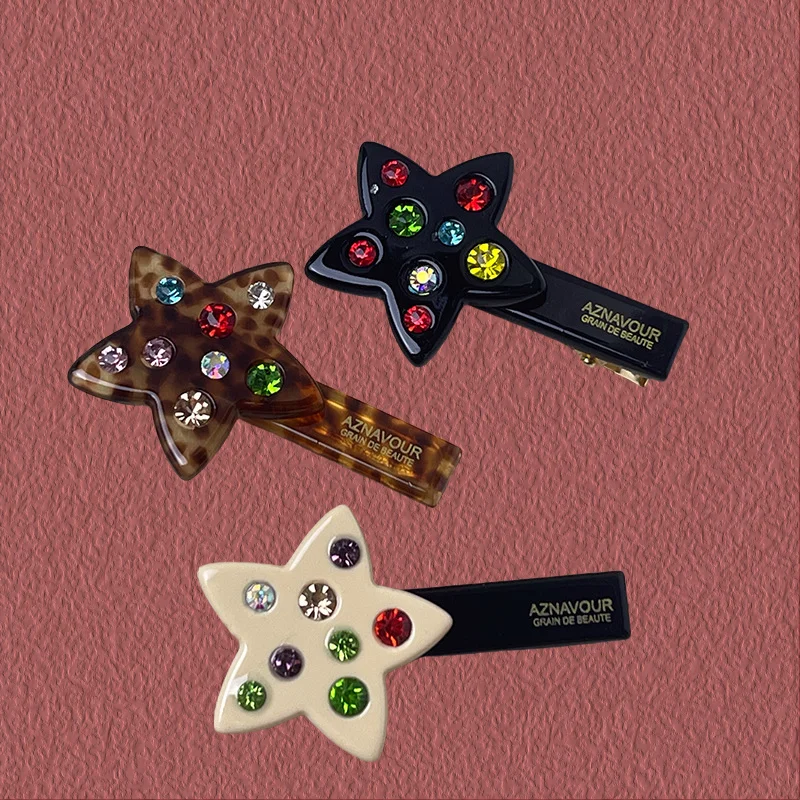

2025 New Star Diamond Hairpin Rhinestone Hair clips Korean Version HairAccessories hairclips setPinza Pelo