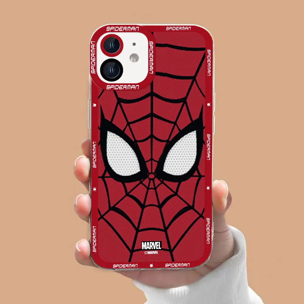 Marvel Spider Man Iron Man Trasparente Cassa Del Telefono Per REALME 5 6 7 7I 8 8I 9 9I 10 12 C75 C71 C67 C65 C63 C55 C53 C35 C33 C31 C30 Caso