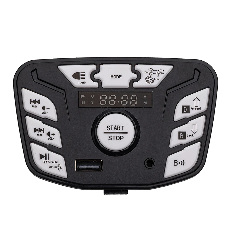 JR1927M 12V 24V Children\'s Electric Vehicle Power Supply Central Control Switch Multi Functional Bluetooth Music Power Monitor