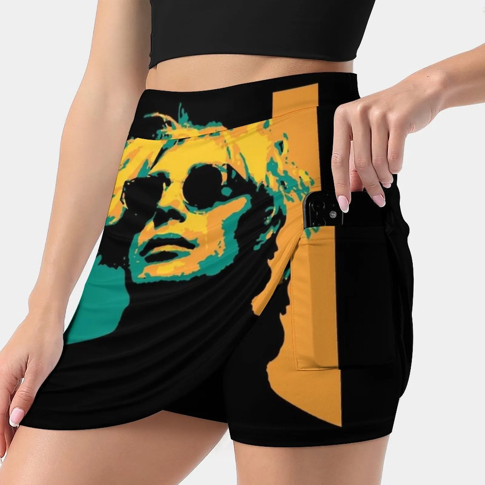 Andy Warhol. Andrew Warhola. An American Artist , Film Women's skirt With Hide Pocket Tennis Skirt Golf Skirts Badminton Skirts