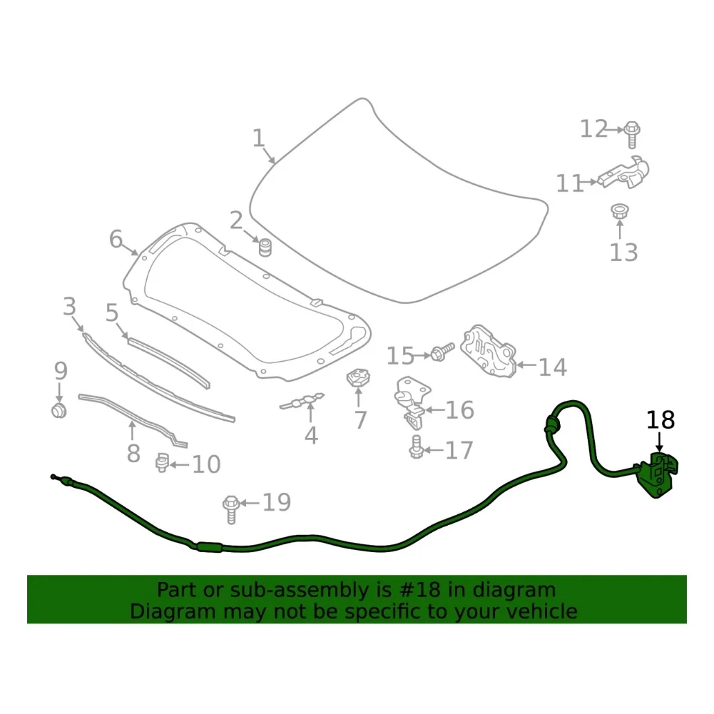 Replacement Hood Release Cable Auto Fastener Car Light Accessory Hood Release Cable OEM 65621-6CA0B Practical Design
