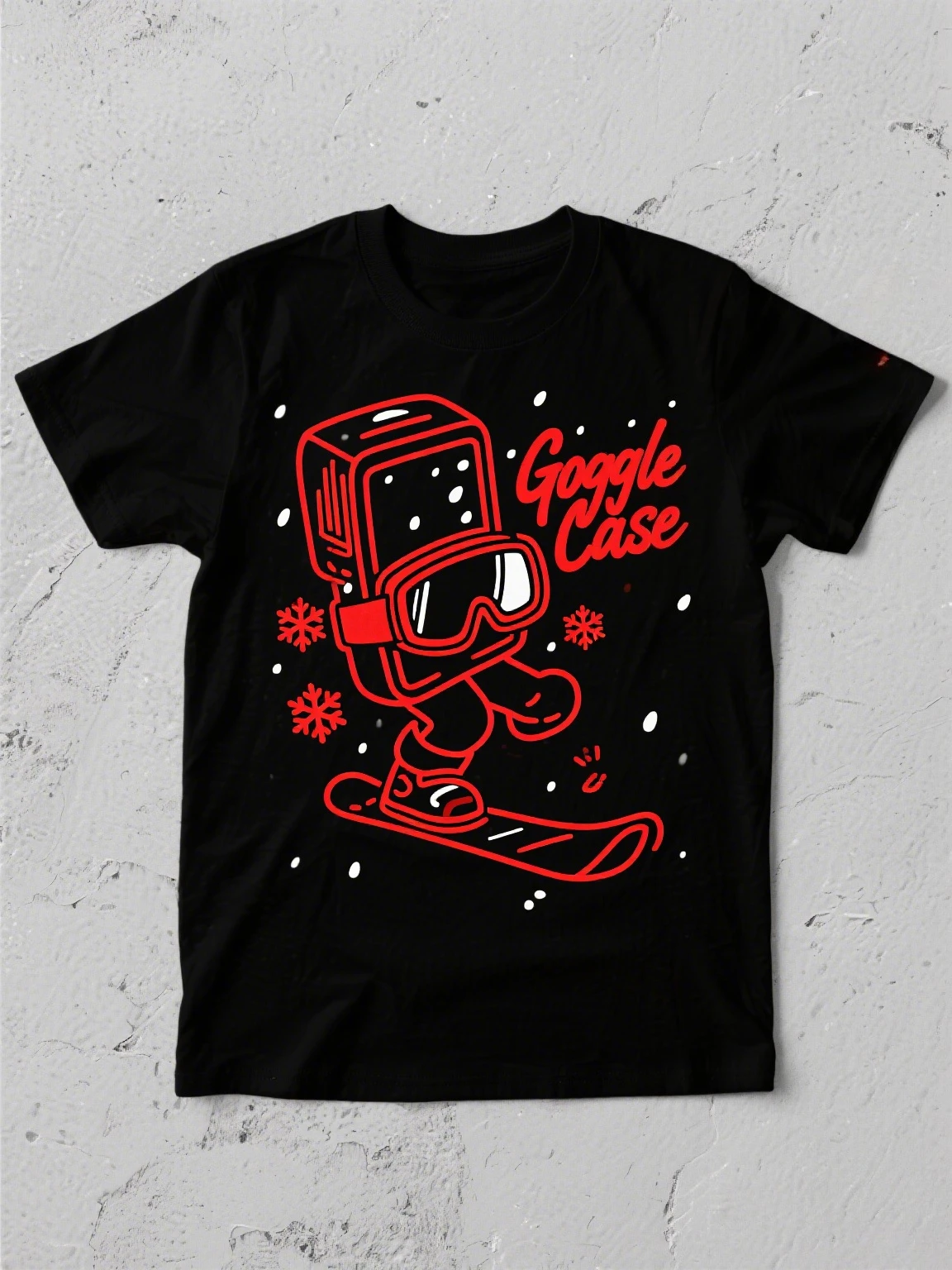 

Pure Cotton T - Shirt: Fun Goggle Case Graphic for Snowboarding Enthusiasts Harajuku Gothic Print New Arrival Tee S-4XL