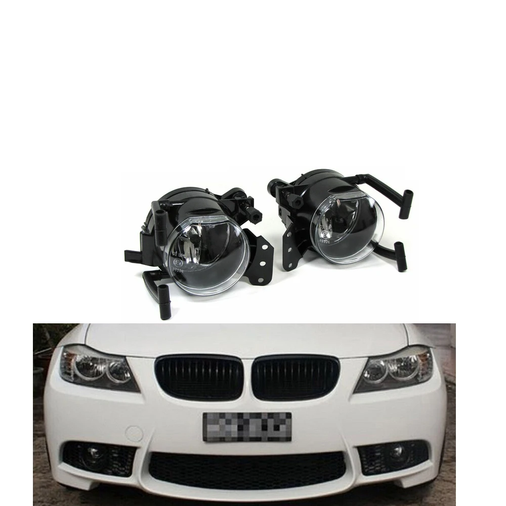 For BMW 3-Series E90 E91 E92 E93 2006-2011 M3 Style Car Front Bumper Fog Light Lamps Replacement With Bulbs