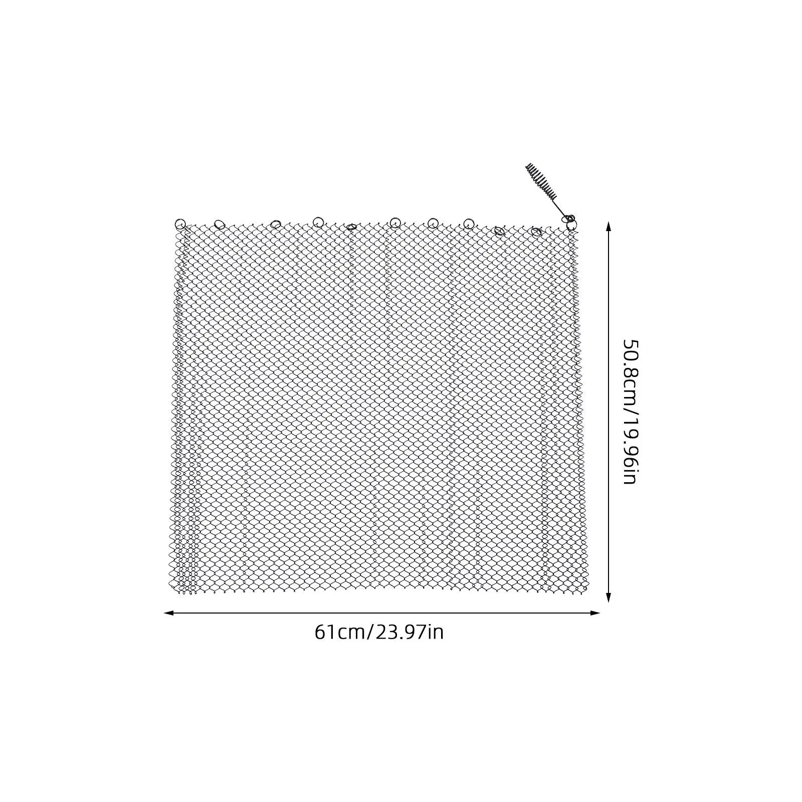 2Pcs Fireplace Mesh Screen Curtain 24x20 Decorative Metal Mesh Fireplace Panels Indoor Fire Pit Accessory Hearth Protection