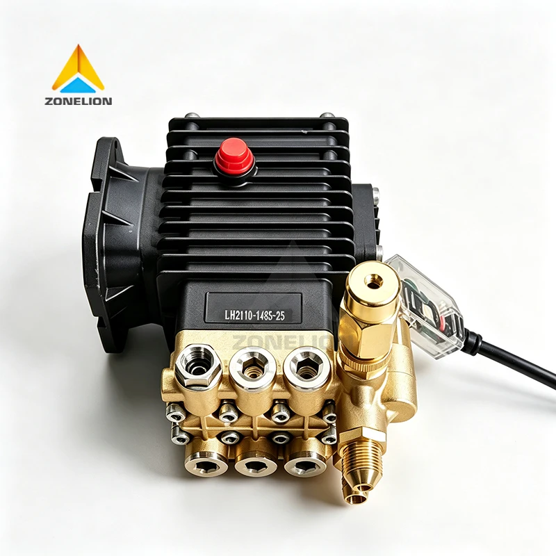 Ultra High Pressure Cleaning Pump Assembly Brass Plunger Pump Head Ceramic Pressure Washer Parts For Car Wash Machine Tool