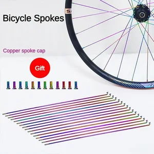 Bicicleta de estrada ao ar livre mountain bike galvanizado raios de cor deslumbrante 26/27.5/29 Polegada roda raios de bicicleta accessori bici bicicleta falou 10 principais vendas quadro de ferro aro 26 - №8