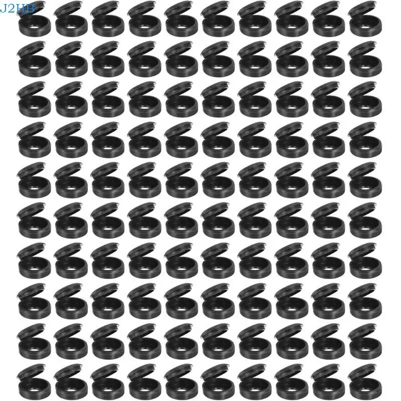 J2HB 100Pcs Plastic Screw Decorative Cover Crosses Screw Folding Caps Hinged Screws Cover Caps Fold Snapping Covers Enduring