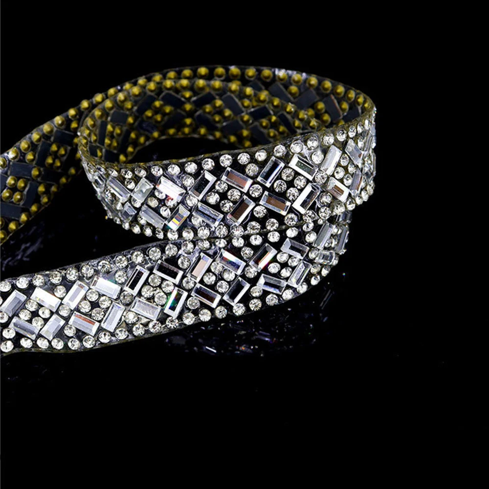Cinta con purpurina, accesorios de cinturón versátiles, cinta de fijación en caliente, accesorios de ropa para proyectos de moda, adorno de cinturón
