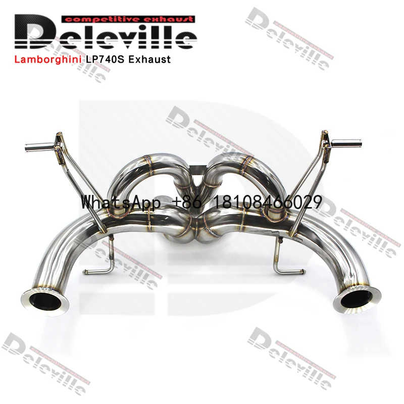 Deleville Active Sound Exhaust Muffler Catback System for Lamborghini Aventador LP740S 2011-2018 Escape Upgraded Performance